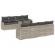 Sonata H Градински Софа Комплект 9 pcs Светлосиво 100 x 55 x 73 см