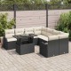 Sonata H Градински Софа Комплект 9 pcs Черно 100 х 55 х 73 см Полиратан