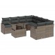 Sonata H Градински Софа Комплект 9 pcs Сив 100 х 55 х 73 см Полиратан
