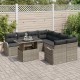 Sonata H Градински Софа Комплект 9 pcs Сив 100 х 55 х 73 см Полиратан