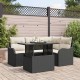 Sonata H Градински Софа Комплект 5 pcs Черно 100 x 55 x 73 см Полиратан