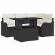Sonata H Градински Софа Комплект 5 pcs Черно 100 x 55 x 73 см Полиратан