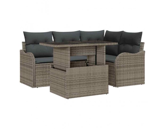 Sonata H Градински Софа Комплект 5 pcs Сив 100 x 55 x 73 см Полиратан