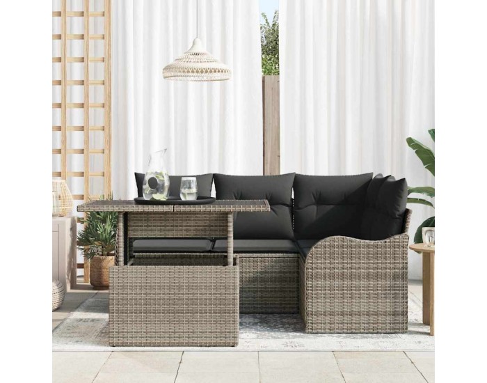 Sonata H Градински Софа Комплект 5 pcs Сив 100 x 55 x 73 см Полиратан