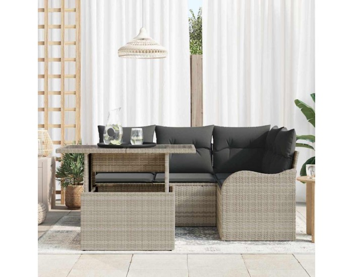 Sonata H Градински Софа Комплект 5 pcs Светлосиво 100 x 55 x 73 см