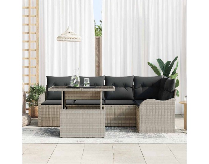 Sonata H Градински Софа Комплект 6 pcs Светлосиво 100 x 55 x 73 см