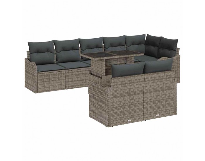 Sonata H Градински Софа Комплект 9 pcs Сив 100 x 55 x 73 см Полиратан
