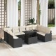 Sonata H Градински Софа Комплект 10 pcs Черно 100 x 55 x 73 см Полиратан