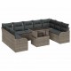 Sonata H Градински Софа Комплект 10 pcs Сив 100 x 55 x 73 см Полиратан