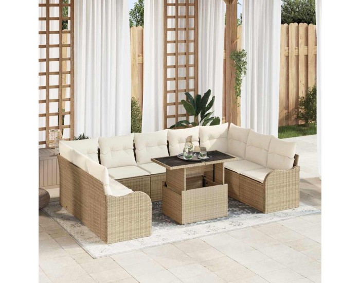Sonata H Градински Софа Комплект 10 pcs Бежово 100 x 55 x 73 см