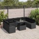Sonata H Градински Софа Комплект 10 pcs Черно 100 x 55 x 73 см Полиратан