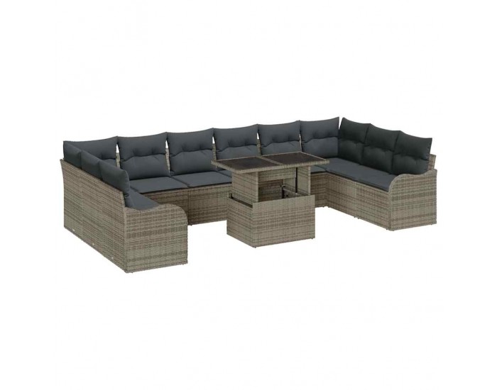 Sonata H Градински Софа Комплект 11 pcs Сив 100 x 55 x 73 см Полиратан