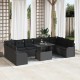 Sonata H Градински Софа Комплект 11 pcs Черно 100 x 55 x 73 см Полиратан