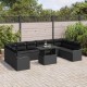 Sonata H Градински Софа Комплект 11 pcs Черно 100 x 55 x 73 см Полиратан