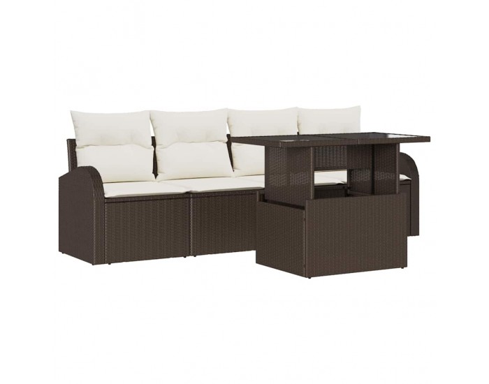 Sonata H Градински Софа Комплект 5 pcs Кафяво 100 x 55 x 73 см Полиратан