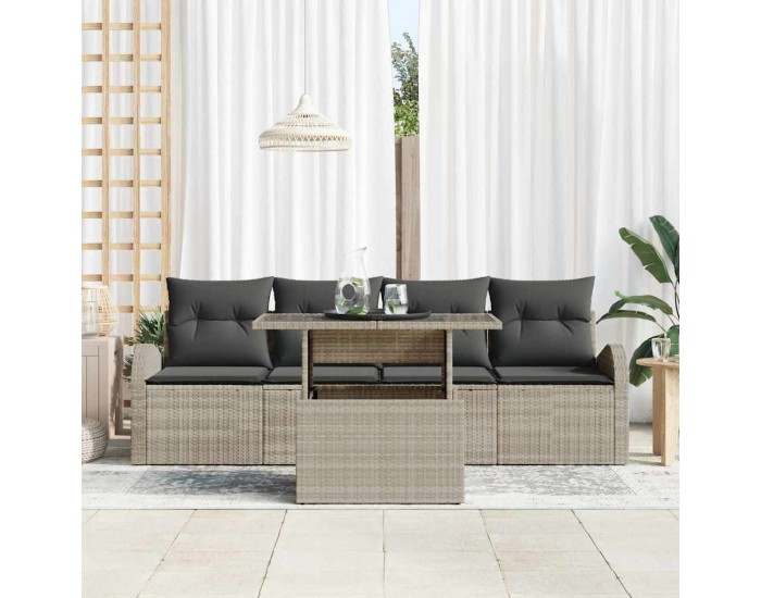 Sonata H Градински Софа Комплект 5 pcs Светлосиво 100 x 55 x 73 см