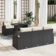Sonata H Градински Софа Комплект 6 pcs Черно 100 x 55 x 73 см Полиратан