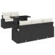Sonata Set de canapele pentru grădină 6 buc. Negru Poli Rattan