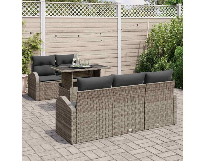 Sonata H Градински Софа Комплект 6 pcs Сив 100 x 55 x 73 см Полиратан