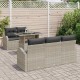 Sonata Set de canapele pentru grădină 6 buc. Gri deschis Poli Rattan