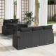 Sonata H Градински Софа Комплект 6 pcs Черно 100 x 55 x 73 см Полиратан