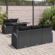 Sonata H Градински Софа Комплект 6 pcs Черно 100 x 55 x 73 см Полиратан