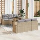 Sonata H Градински Софа Комплект 7 pcs Бежово 100 x 55 x 73 см Полиратан