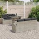 Sonata Set de canapele pentru grădină 7 buc. Gri deschis Poli Rattan