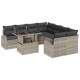 Sonata H Градински Софа Комплект 9 pcs Светлосиво 100 x 55 x 73 см