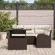 Sonata H Градински Софа Комплект 5 pcs Кафяво 100 x 55 x 73 см Полиратан