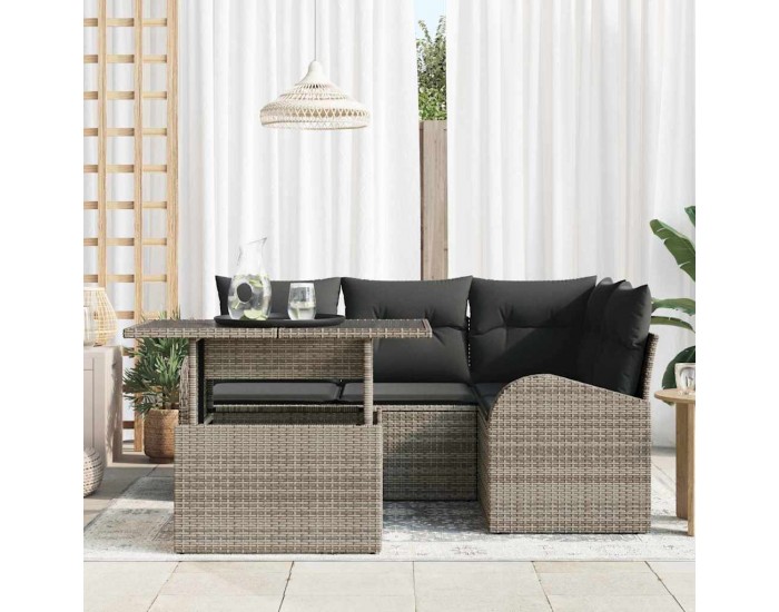 Sonata H Градински Софа Комплект 5 pcs Сив 100 x 55 x 73 см Полиратан