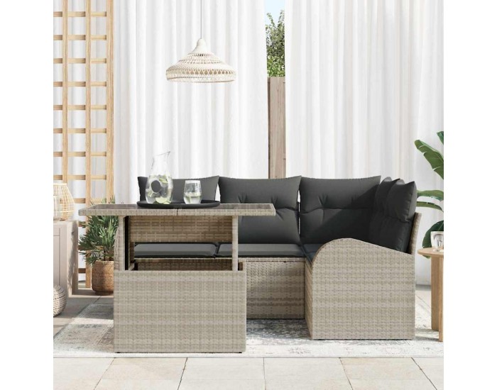 Sonata H Градински Софа Комплект 5 pcs Светлосиво 100 x 55 x 73 см