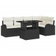 Sonata H Градински Софа Комплект 6 pcs Черно 100 x 55 x 73 см Полиратан