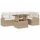Sonata H Градински Софа Комплект 6 pcs Бежово 100 x 55 x 73 см Полиратан