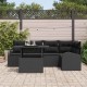 Sonata H Градински Софа Комплект 6 pcs Черно 100 x 55 x 73 см Полиратан