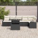 Sonata H Градински Софа Комплект 7 pcs Черно 100 x 55 x 73 см Полиратан