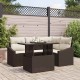 Sonata H Градински Софа Комплект 5 pcs Кафяв и Кремав 100 x 55 x 73 см