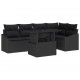 Sonata H Градински Софа Комплект 6 pcs Черно 100 х 55 х 73 см
