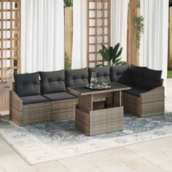 Sonata H Градински Софа Комплект 7 pcs Сив 100 x 55 x 73 см - Canapele și bănci de grădină