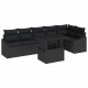 Sonata Set de canapele pentru grădină 7 buc. Negru