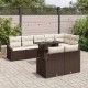 Sonata H Градински Софа Комплект 9 pcs Кафяв и Кремав 100 x 55 x 73 см