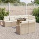 Sonata H Градински Софа Комплект 9 pcs Бежов и кремав 100 x 55 x 73 см