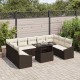 Sonata H Градински Софа Комплект 10 pcs Кафяв и Кремав 100 x 55 x 73 см