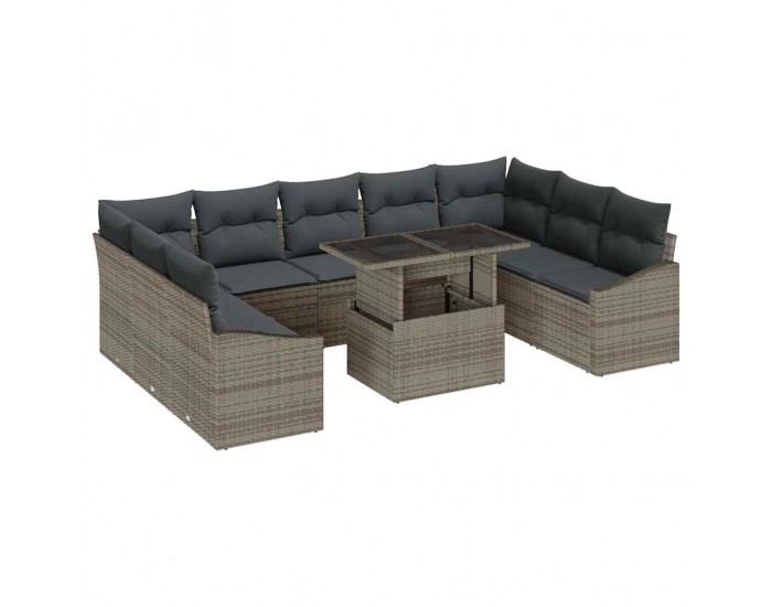 Sonata H Градински Софа Комплект 10 pcs Сив 100 x 55 x 73 см