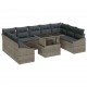 Sonata H Градински Софа Комплект 10 pcs Сив 100 x 55 x 73 см