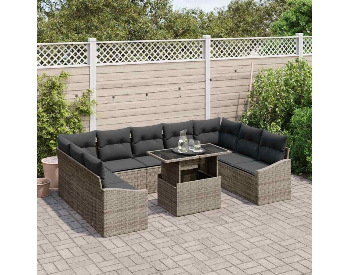 Sonata H Градински Софа Комплект 10 pcs Сив 100 x 55 x 73 см
