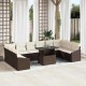 Sonata H Градински Софа Комплект 11 pcs Кафяв и Кремав 100 x 55 x 73 см