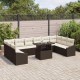 Sonata H Градински Софа Комплект 11 pcs Кафяв и Кремав 100 x 55 x 73 см