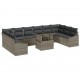 Sonata H Градински Софа Комплект 11 pcs Сив 100 x 55 x 73 см