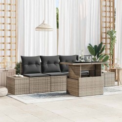 Sonata H Градински Софа Комплект 5 pcs Сив 100 x 55 x 73 см - Canapele și bănci de grădină
